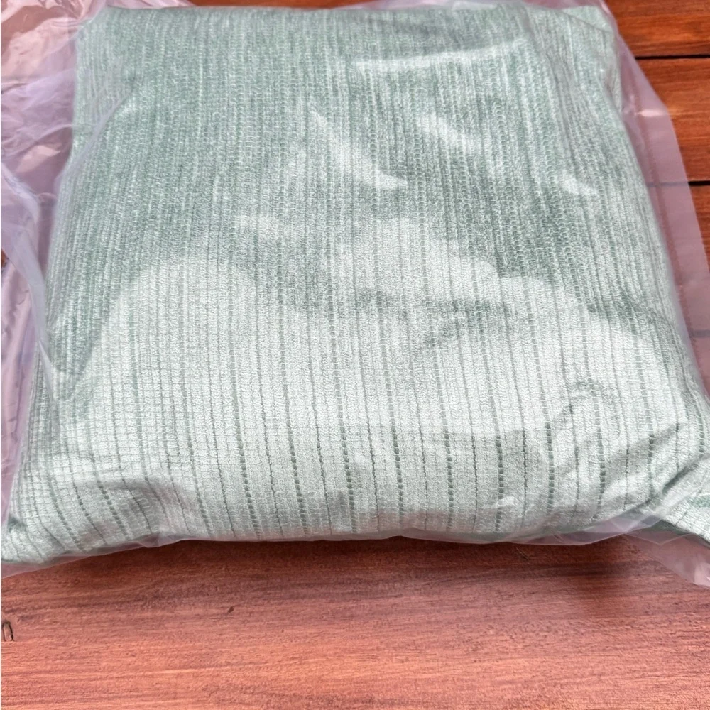 2pc of Checkerboard Woven Cotton Square Throw Pillow Mint Green Indoor